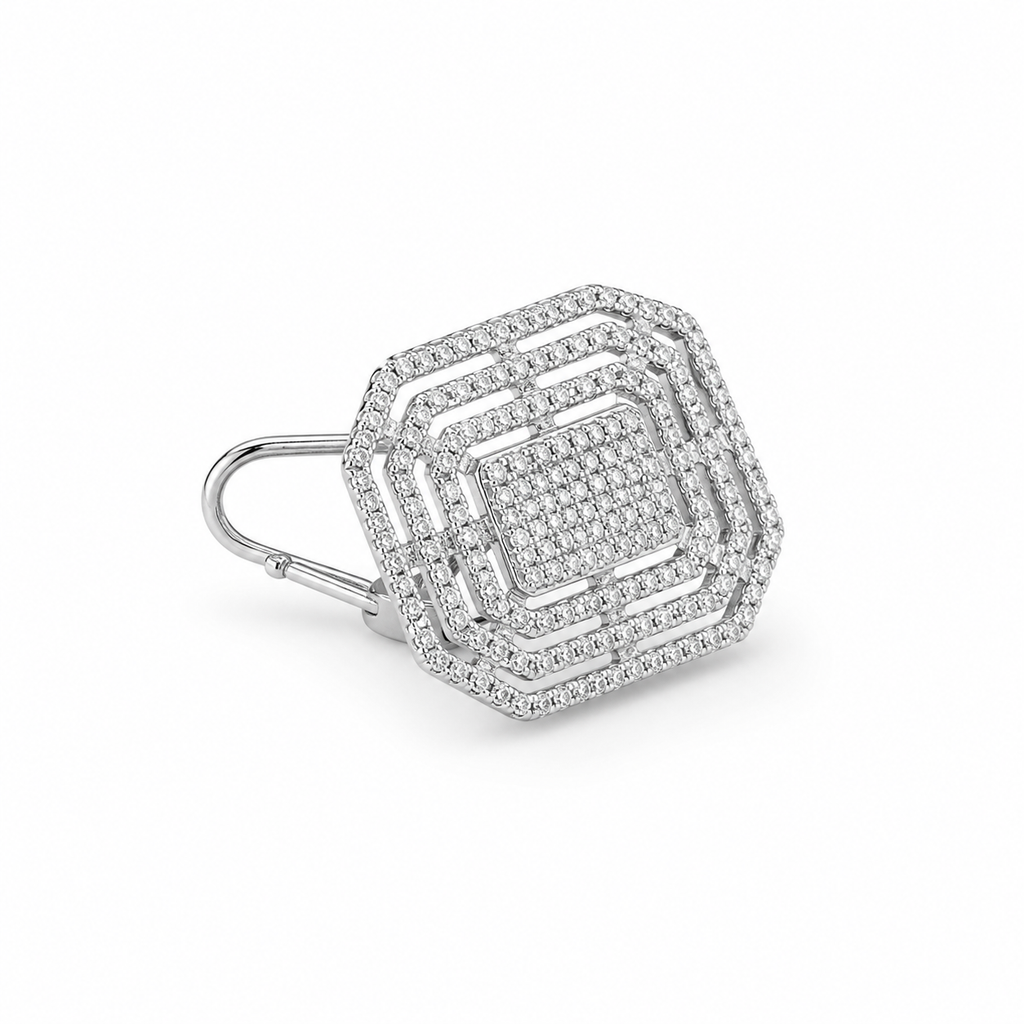 Imperio Grid Stud Earrings