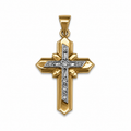Regal Dual-Tone Cross Pendant