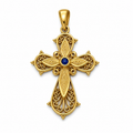 Sapphire Royal Filigree Cross Pendant