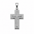 Iced Outline Cross Pendant