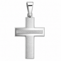 Dual Texture Bar Cross Pendant