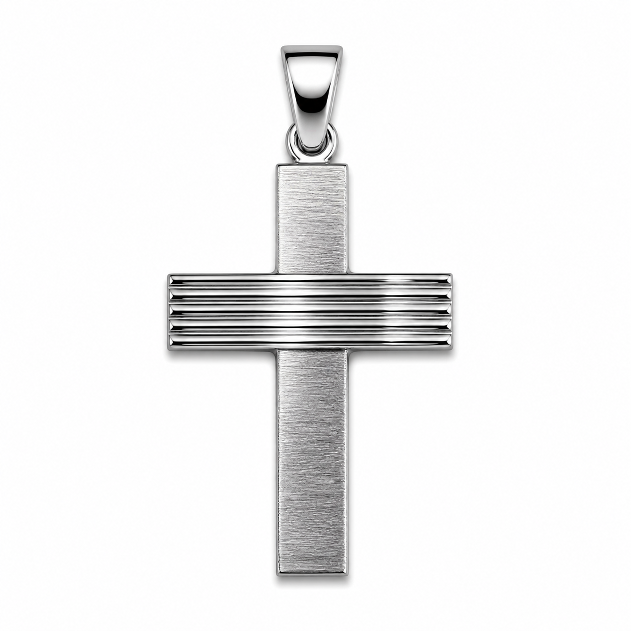 Ridge Bar Cross Pendant