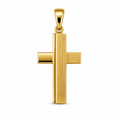 Dual Tone Edge Cross Pendant