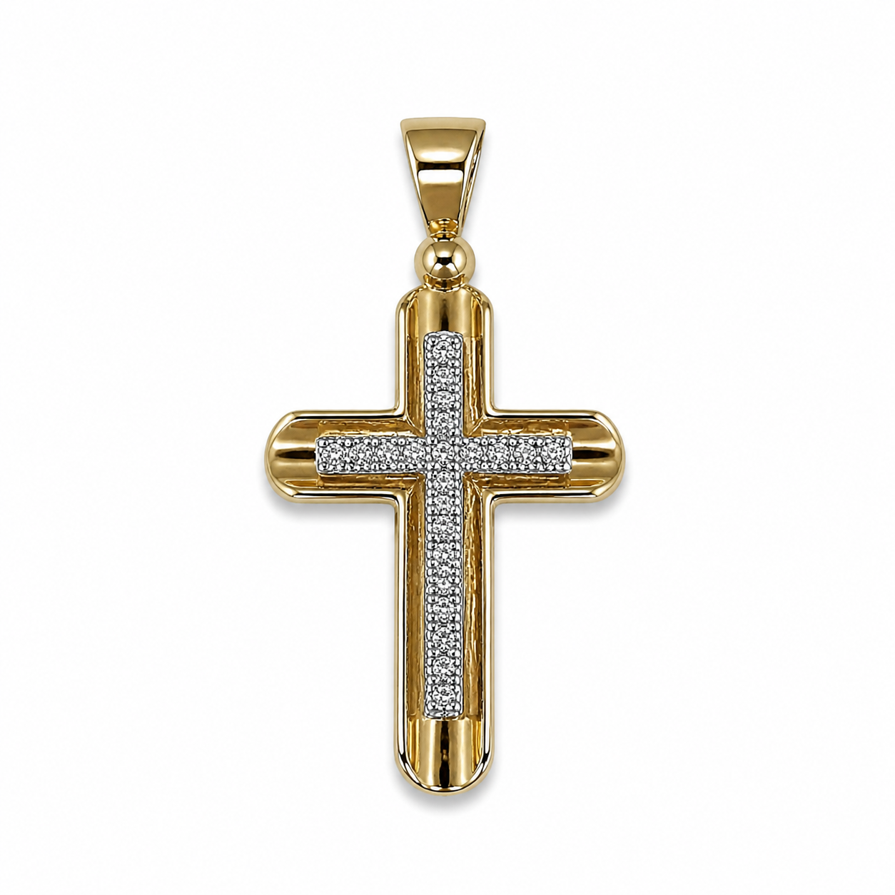 Luminous Core Cross Pendant