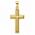 Golden Line Cross Pendant