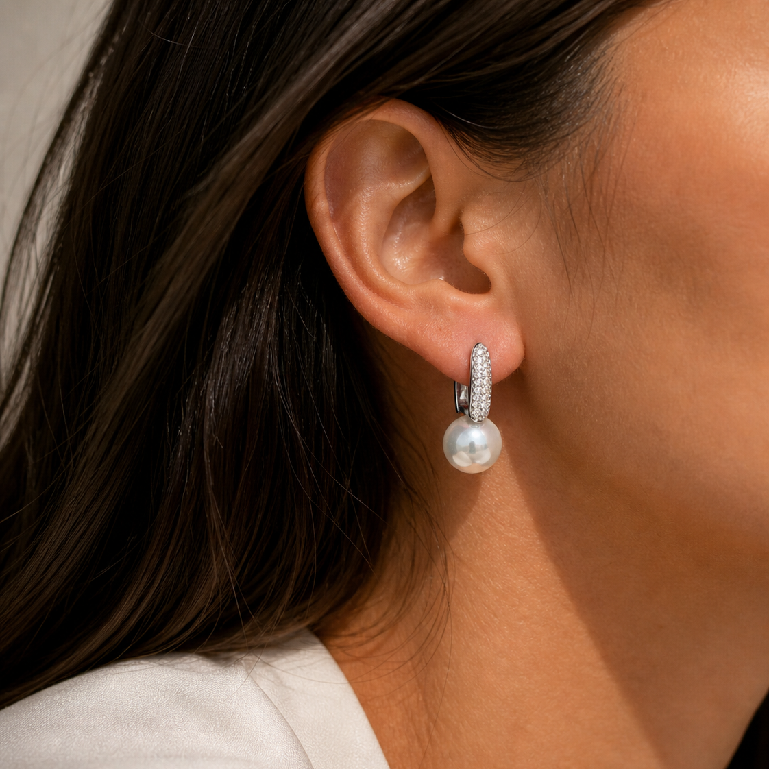 Lunara Pearl Drop Earrings