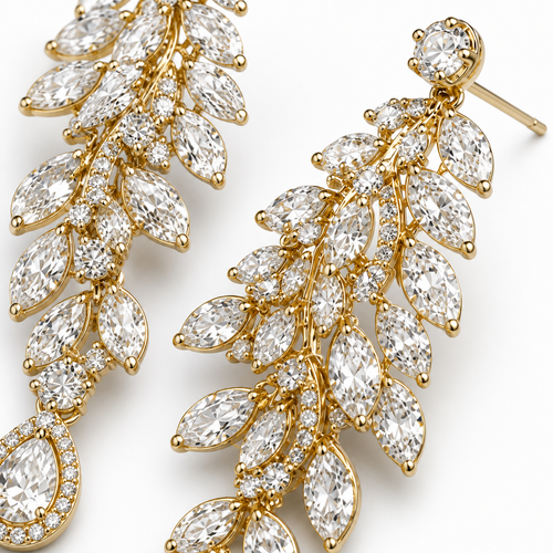 Aurielle Gold Cascade Earrings