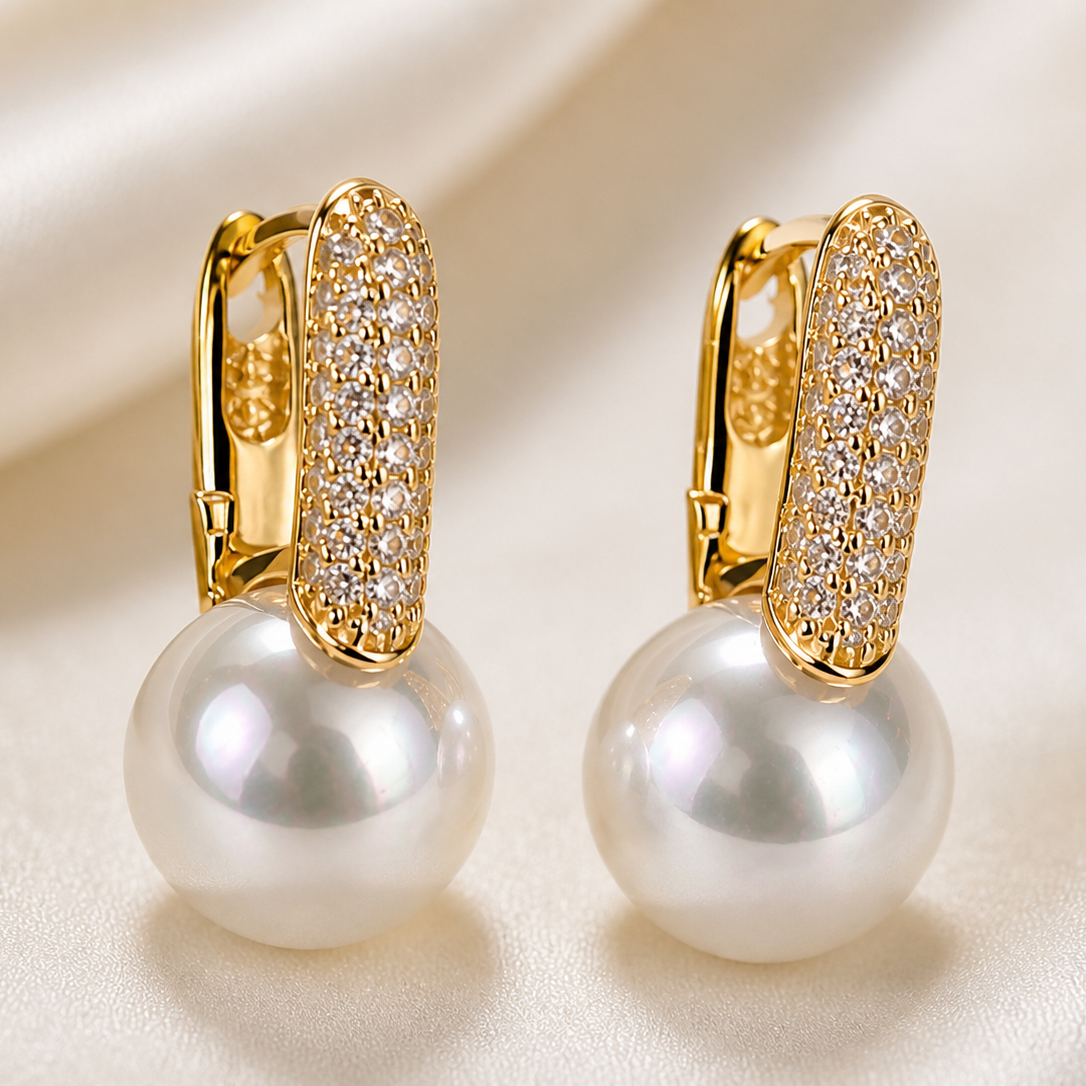Aurelia Pearl Drop Earrings