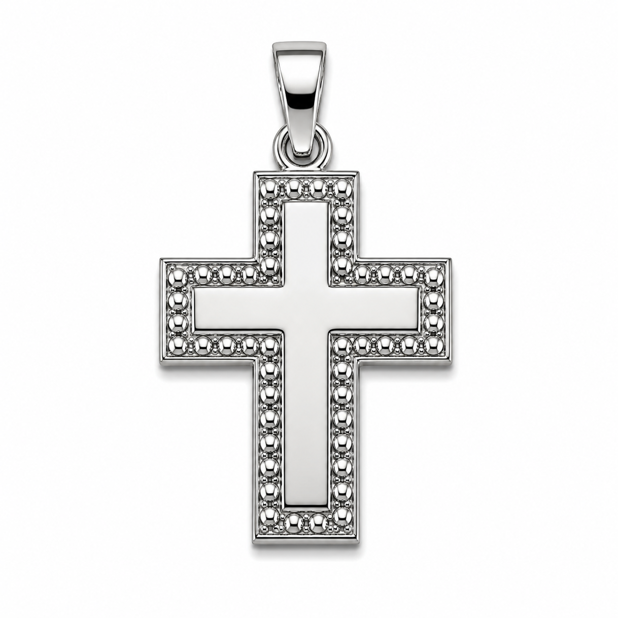Refined Frame Cross Pendant