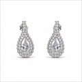 Lunara Halo Drop Earrings