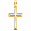 Gold Frame Cross Pendant
