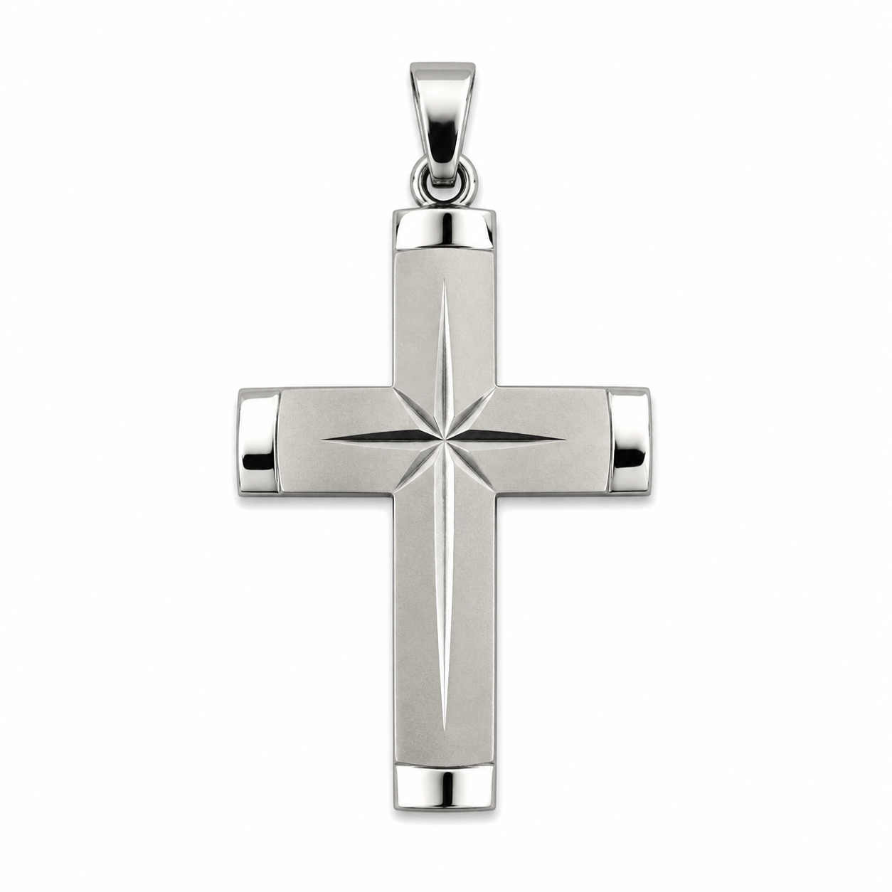 Stellar Edge Cross Pendant