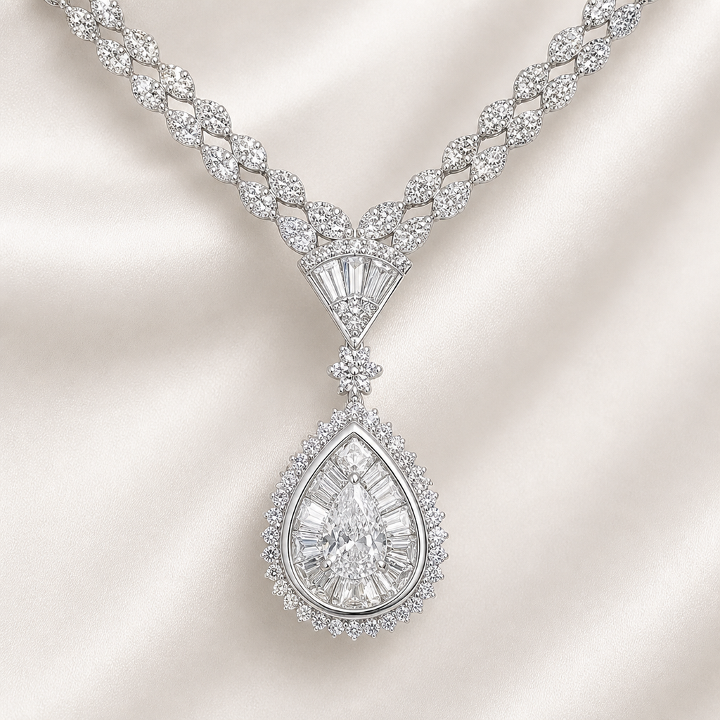 Elysian Drop Diamond Necklace