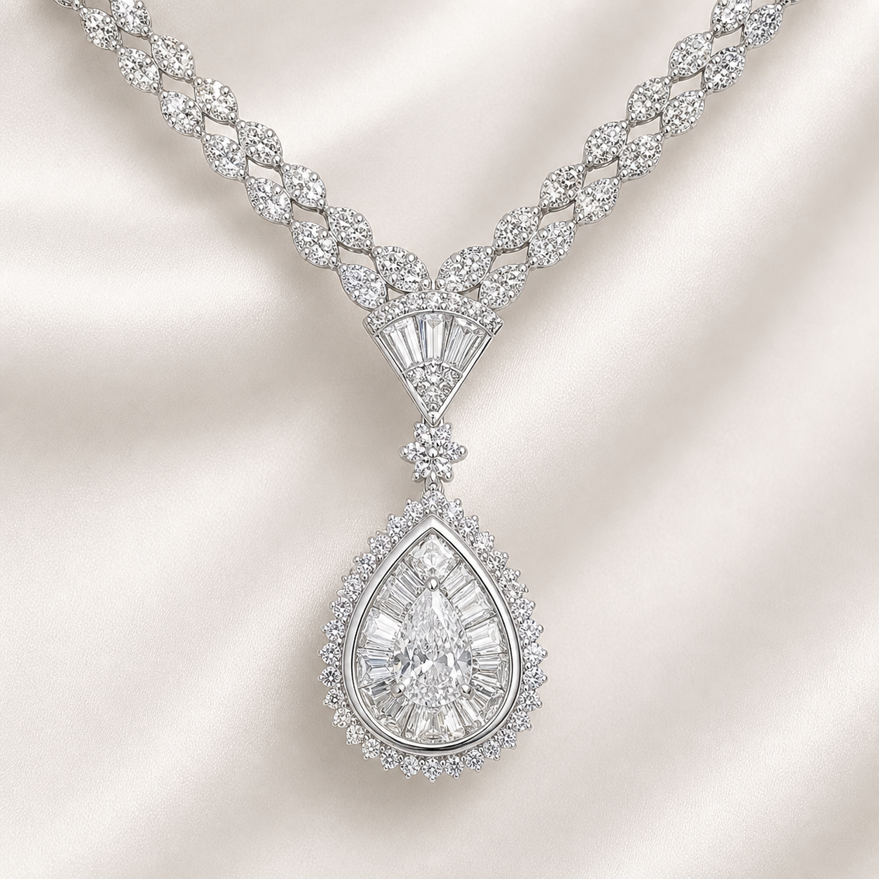 Elysian Drop Diamond Necklace
