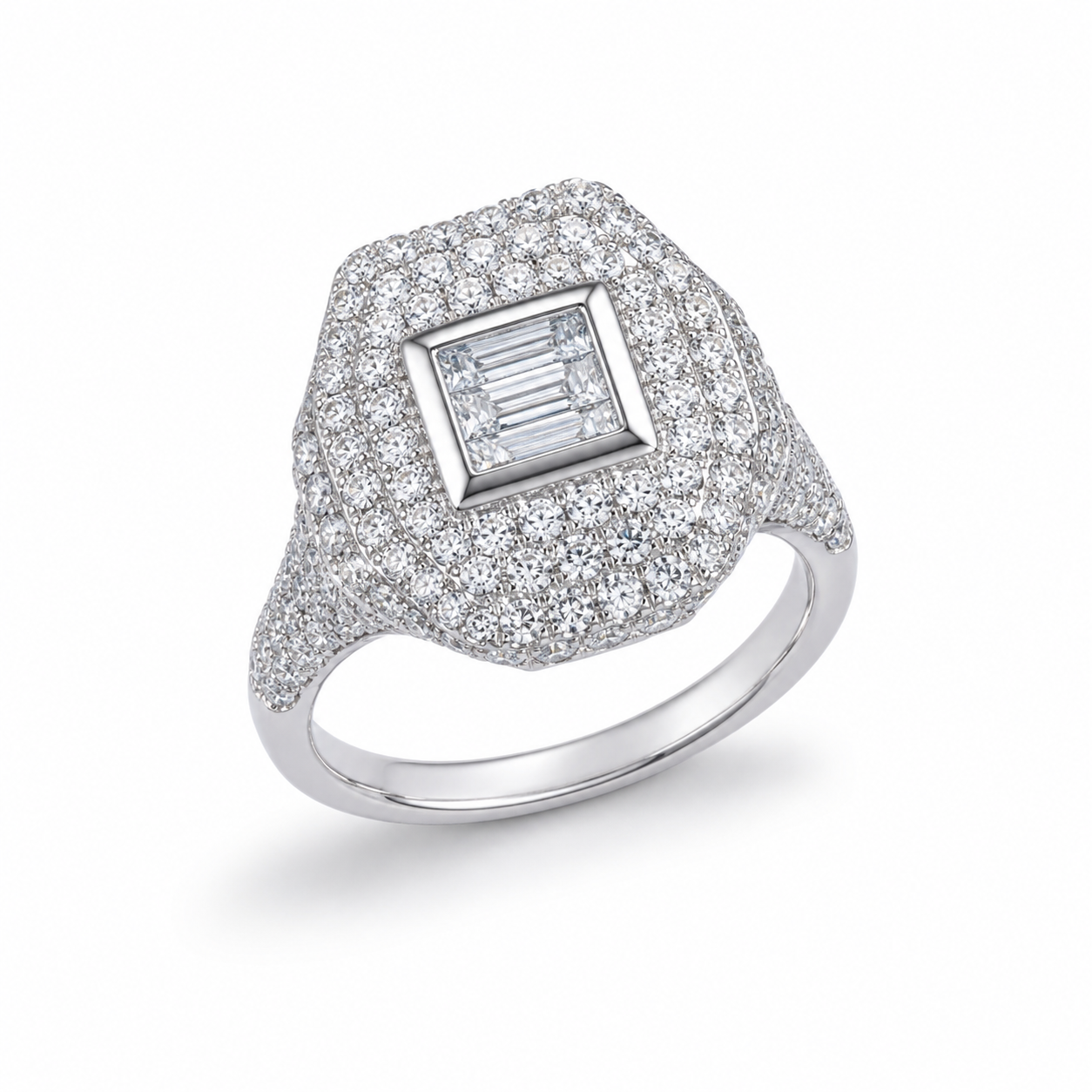 Imperio Pavé Signet Ring