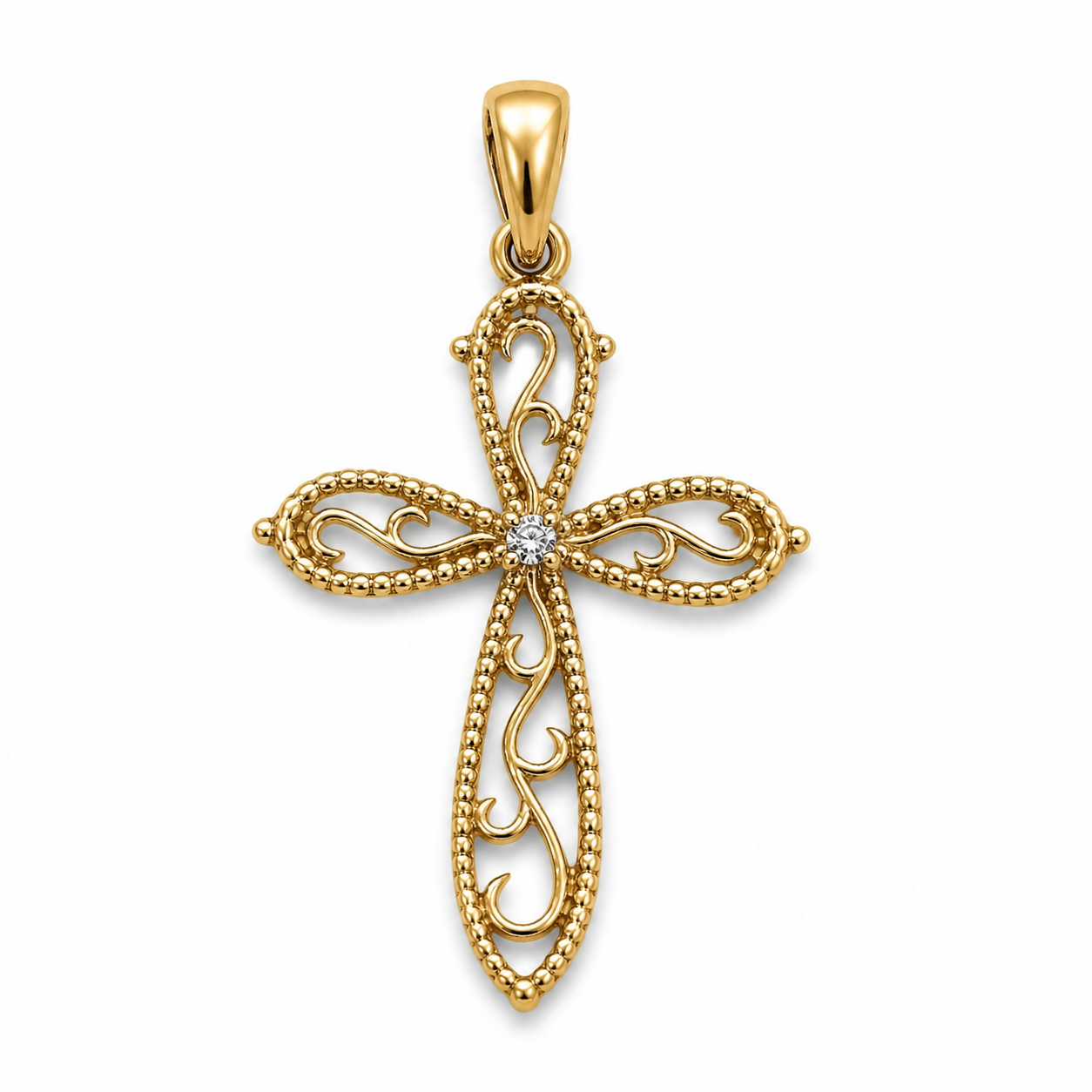 Ethereal Vine Cross Pendant