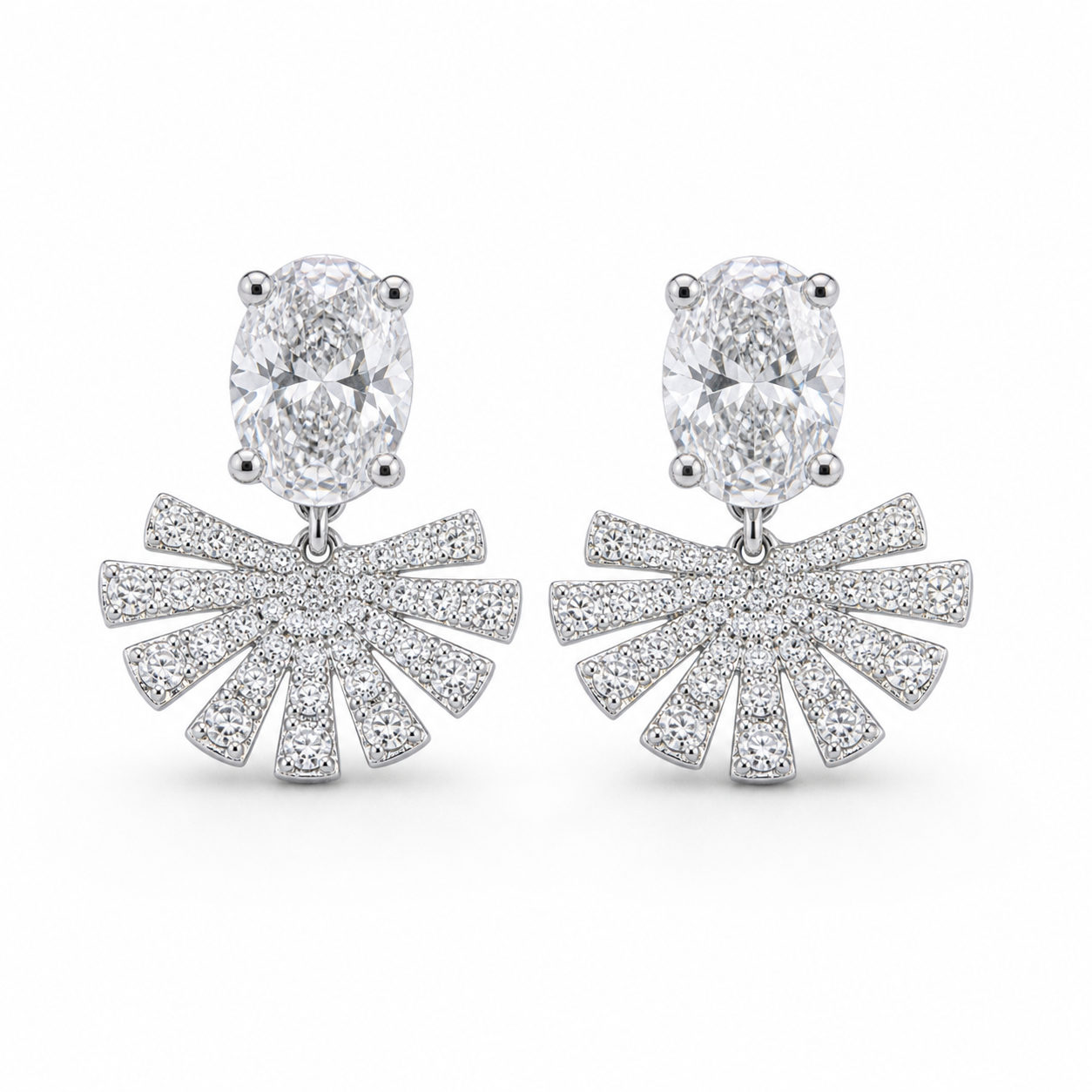 Imperio Grid Stud Earrings