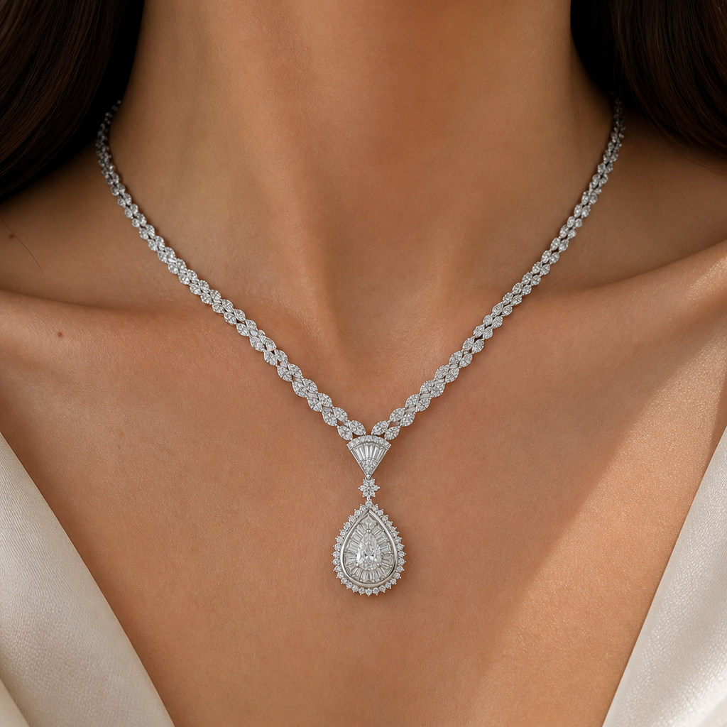Elysian Drop Diamond Necklace