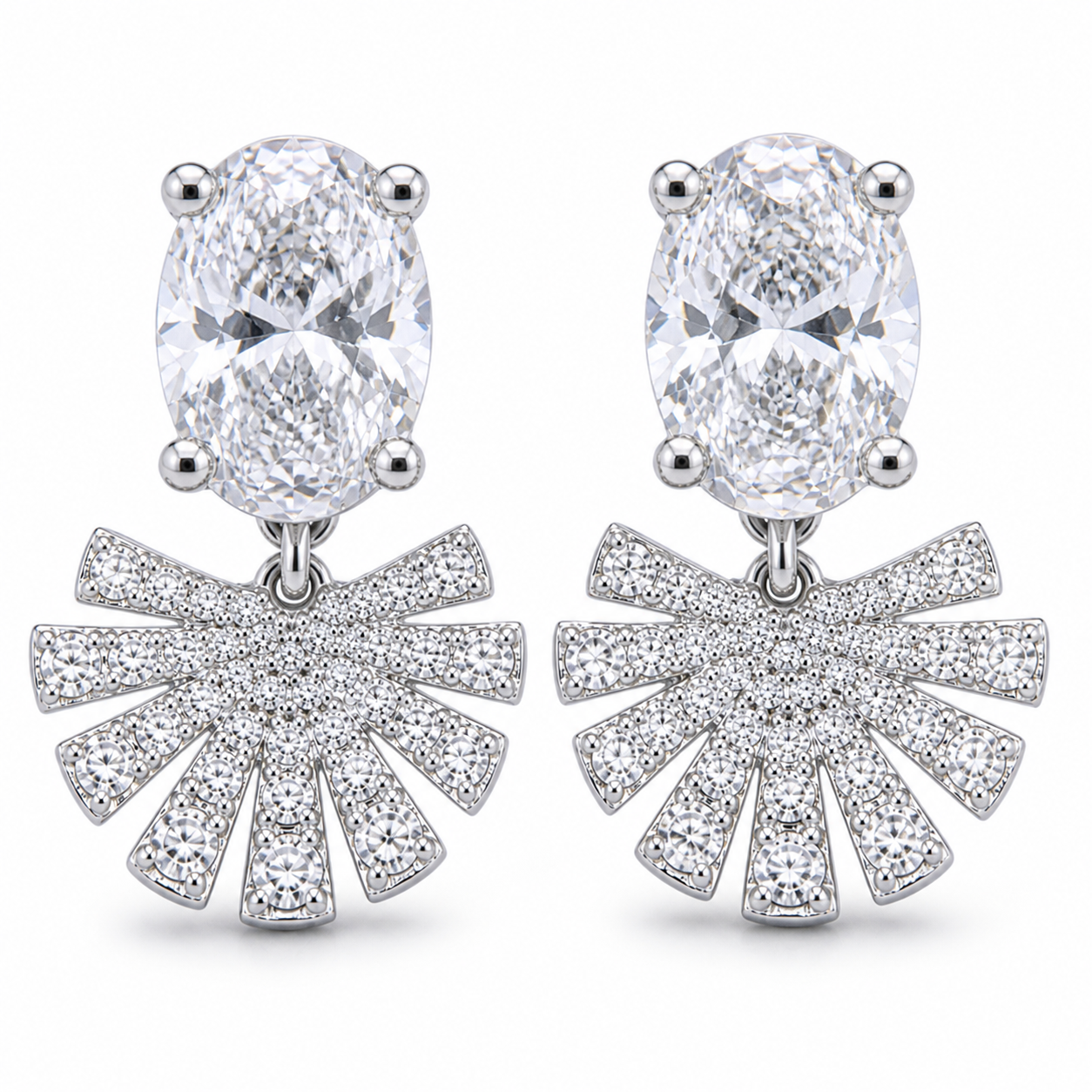 Imperio Grid Stud Earrings