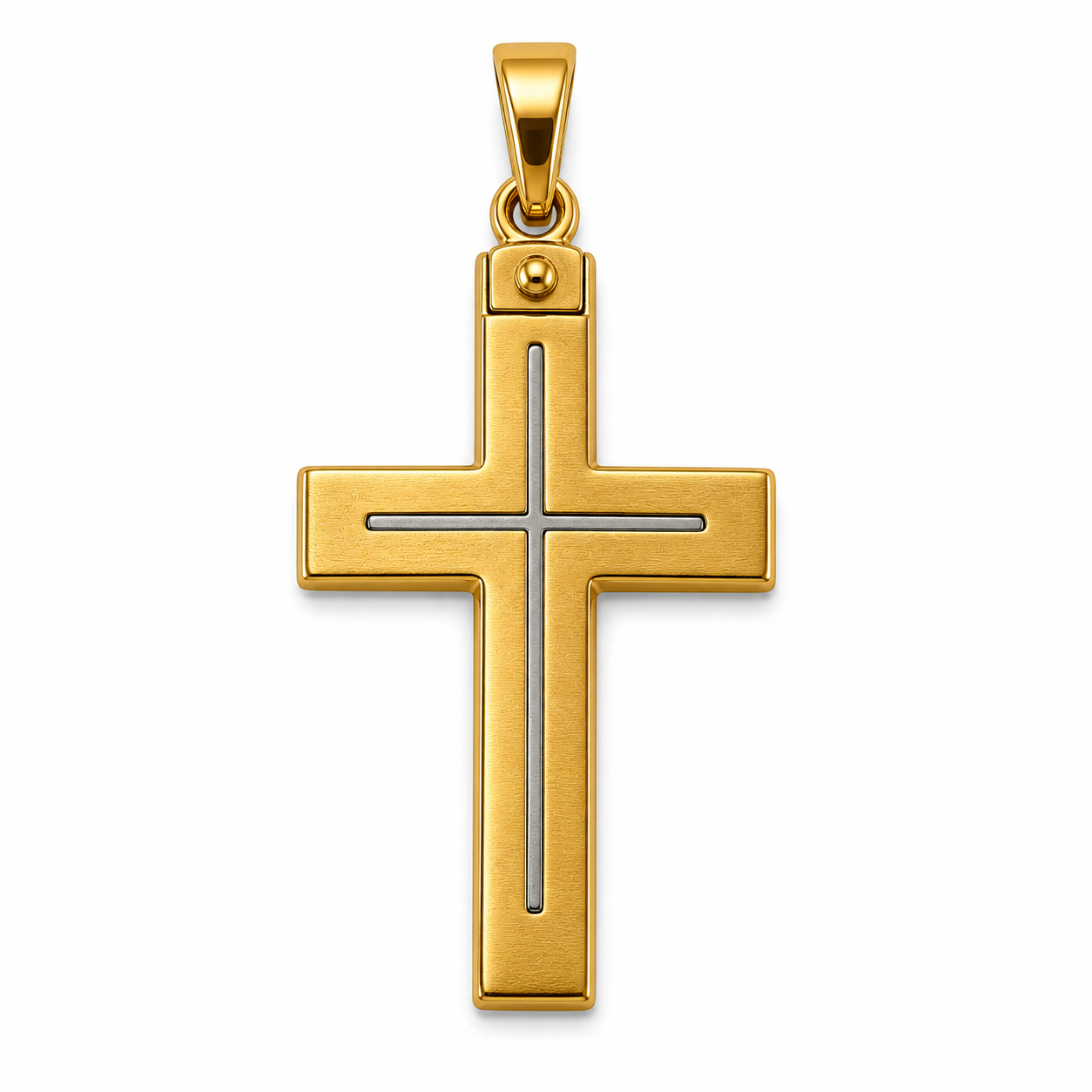 Dual Line Heritage Cross Pendant