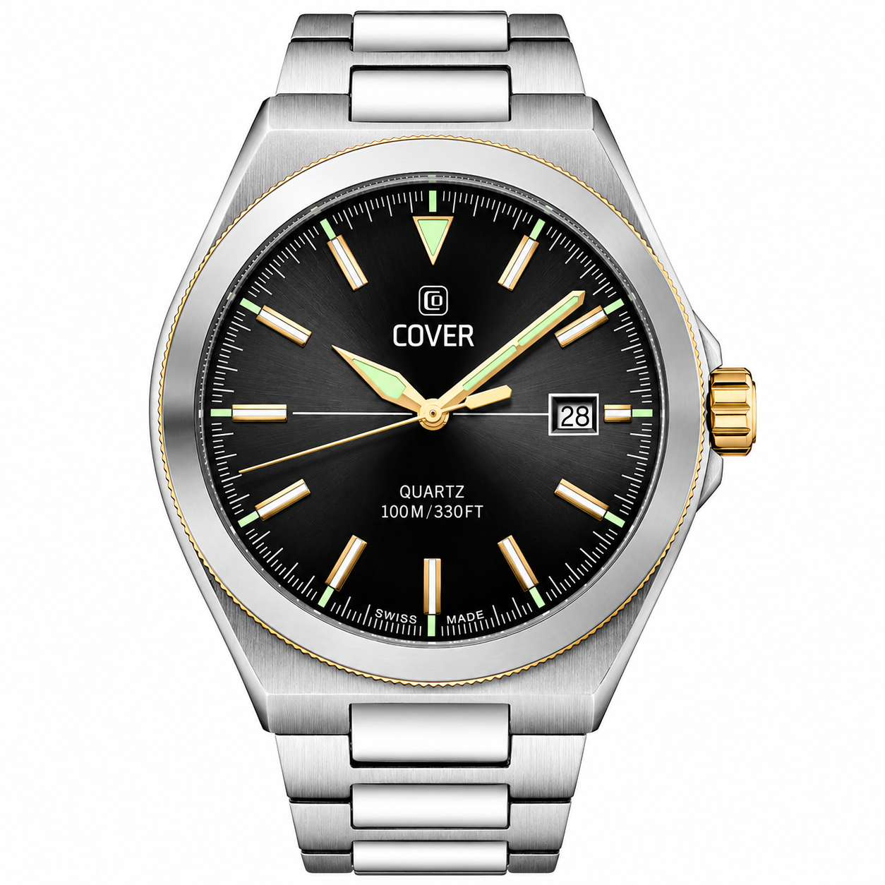 COVER Iconosteel Watch Black, Bicolor Silver Gold