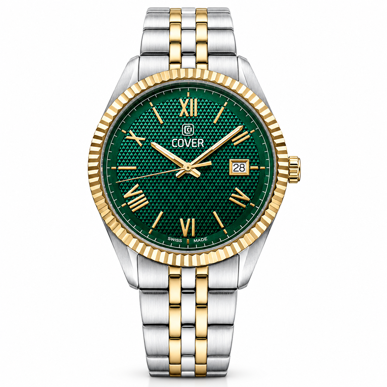 COVER Alston Gent Watch Green, Bicolor Silver Gold