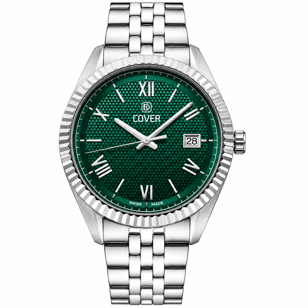 COVER Alston Gent Watch Green, Silver Color