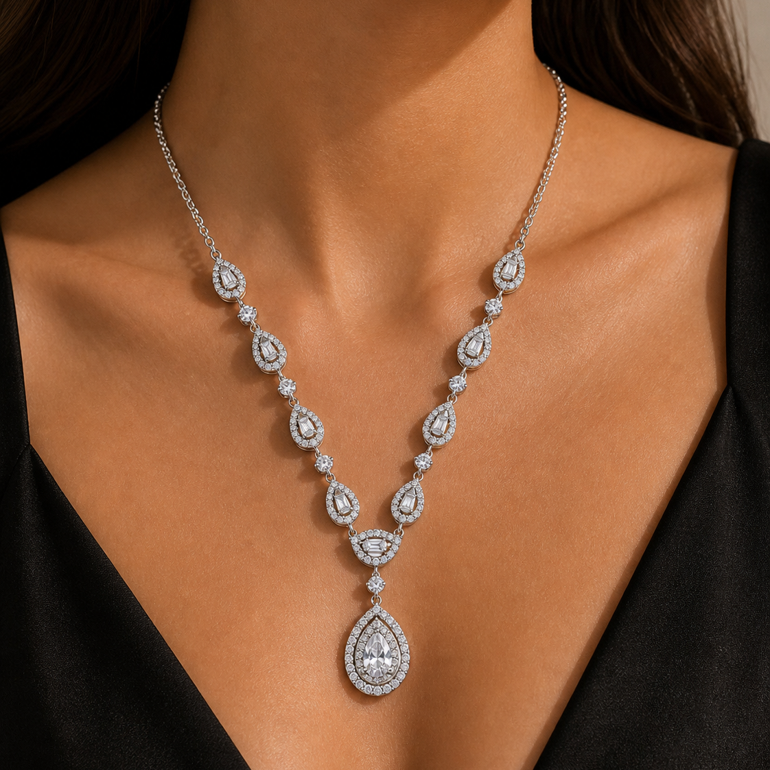 Celestia Tear Drop Necklace