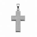 Iced Precision Cross Pendant