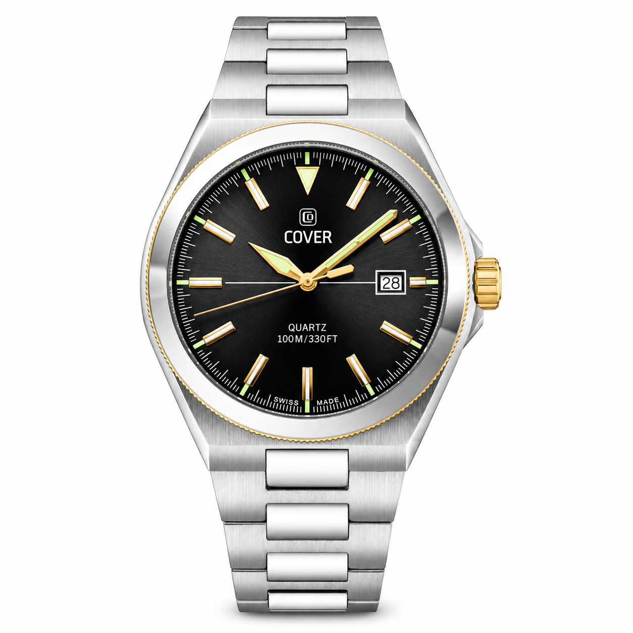 COVER Iconosteel Watch Black, Bicolor Silver Gold